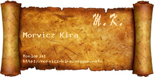 Morvicz Kira névjegykártya